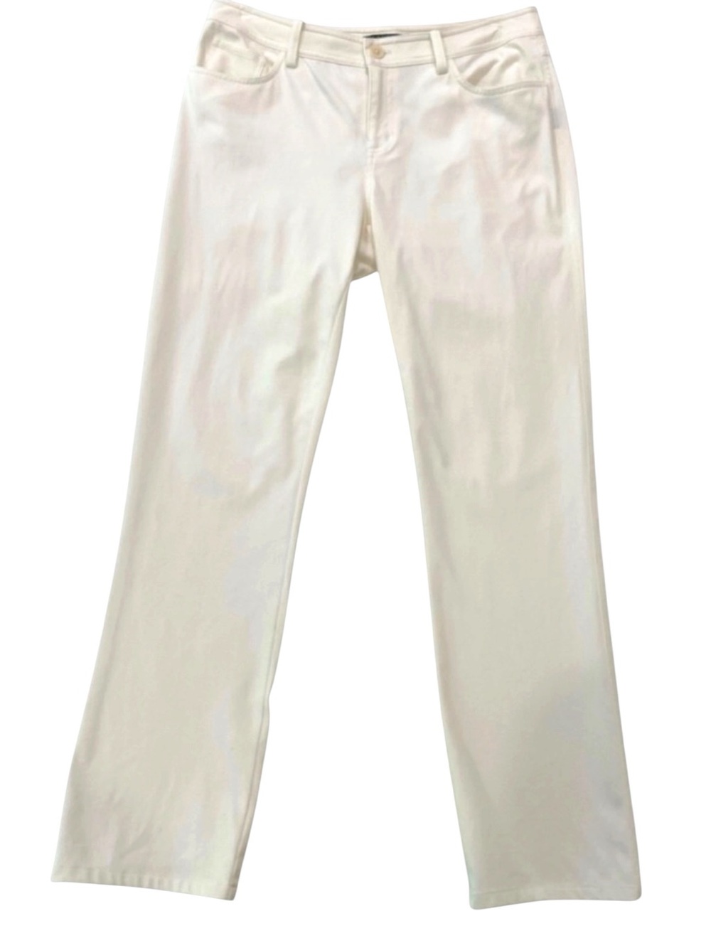 Ralph Lauren designer jeans stretchy white denim classic mid rise straight leg 8